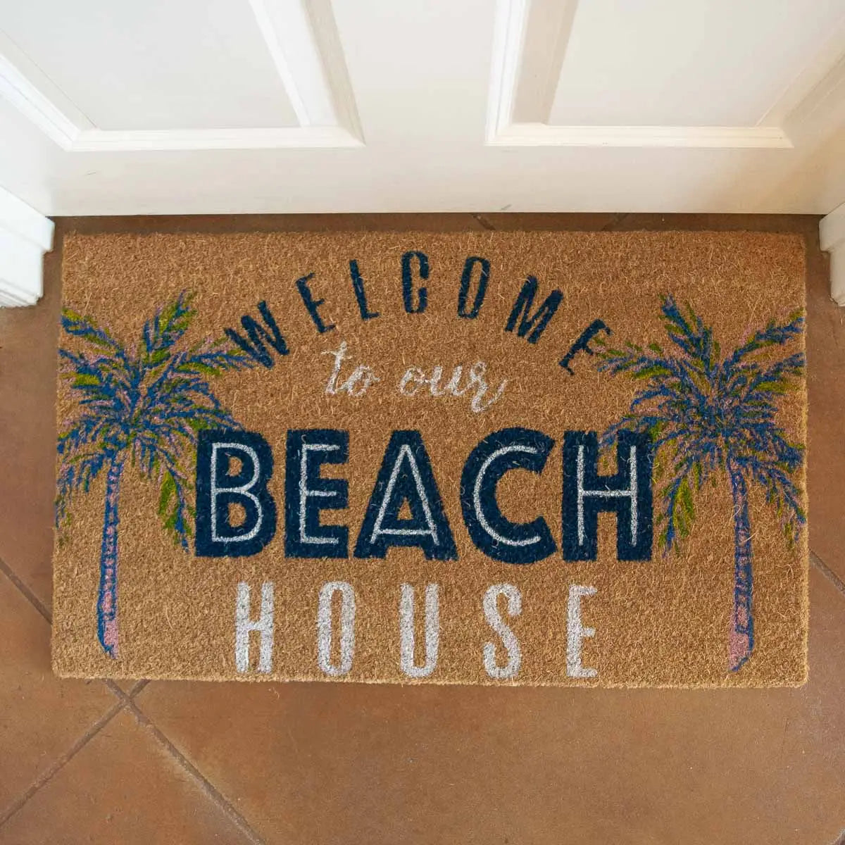 Welcome To The Beach Coir Doormat