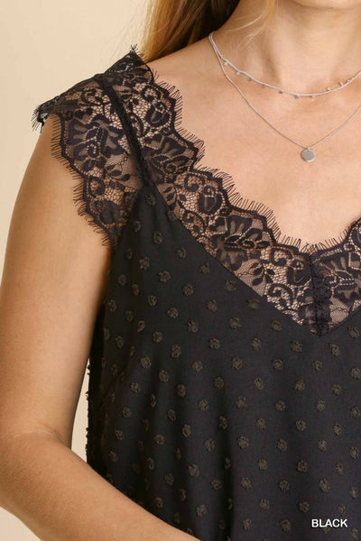 Umgee Dot Lace Tank