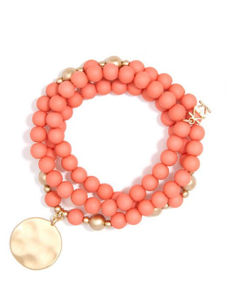 Zenzii Matte Beaded Wrap Charm Bracelet
