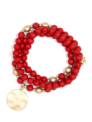 Zenzii Matte Beaded Wrap Charm Bracelet
