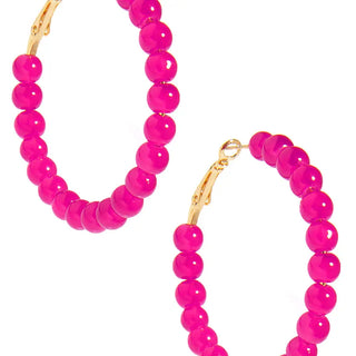 Zenzii Large Glass Bead Hoop Earring