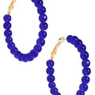 Zenzii Large Glass Bead Hoop Earring
