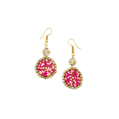 Sachi Cerise Collection Earrings - Small Scatter Bead Discs