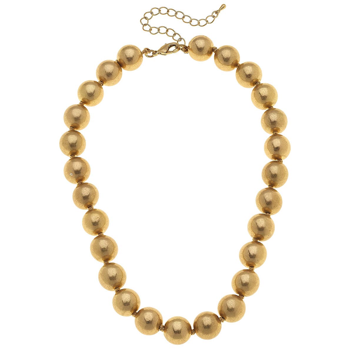 Eleanor Beaded Necklace in Worn Gold