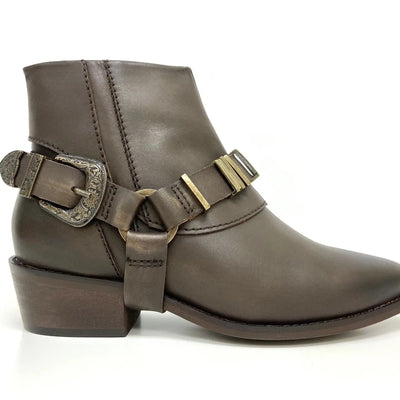 Norah Brown Western Ankle Boot