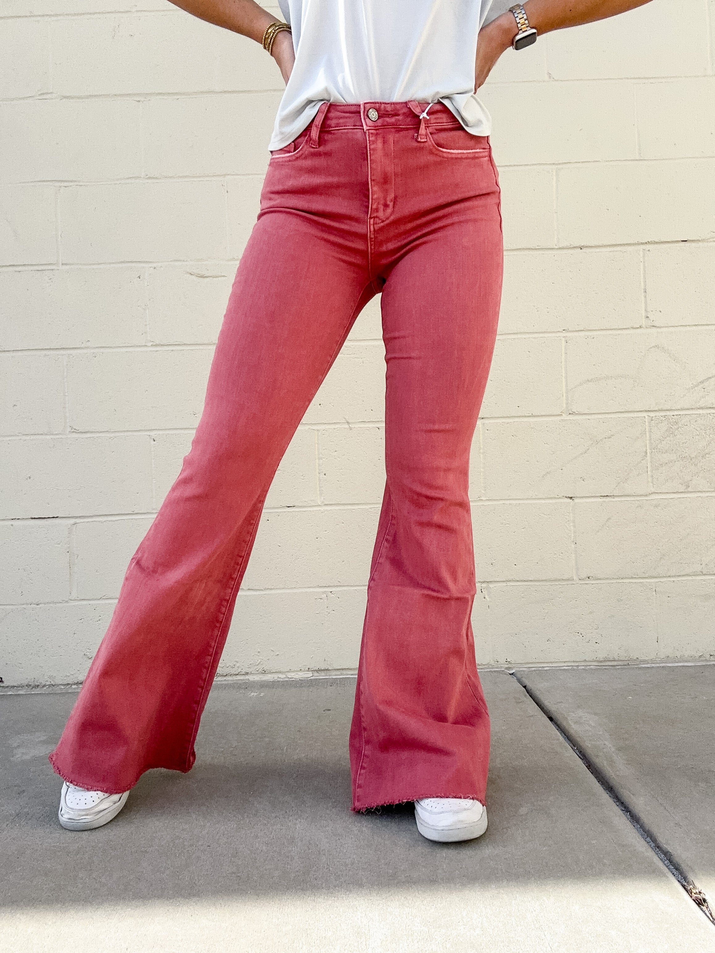 Mineral Coral High Rise Super Flare Jeans – Salty Chic Boutique