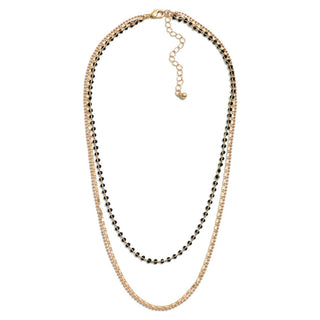 Layered Metal Tone Chain Link Necklace