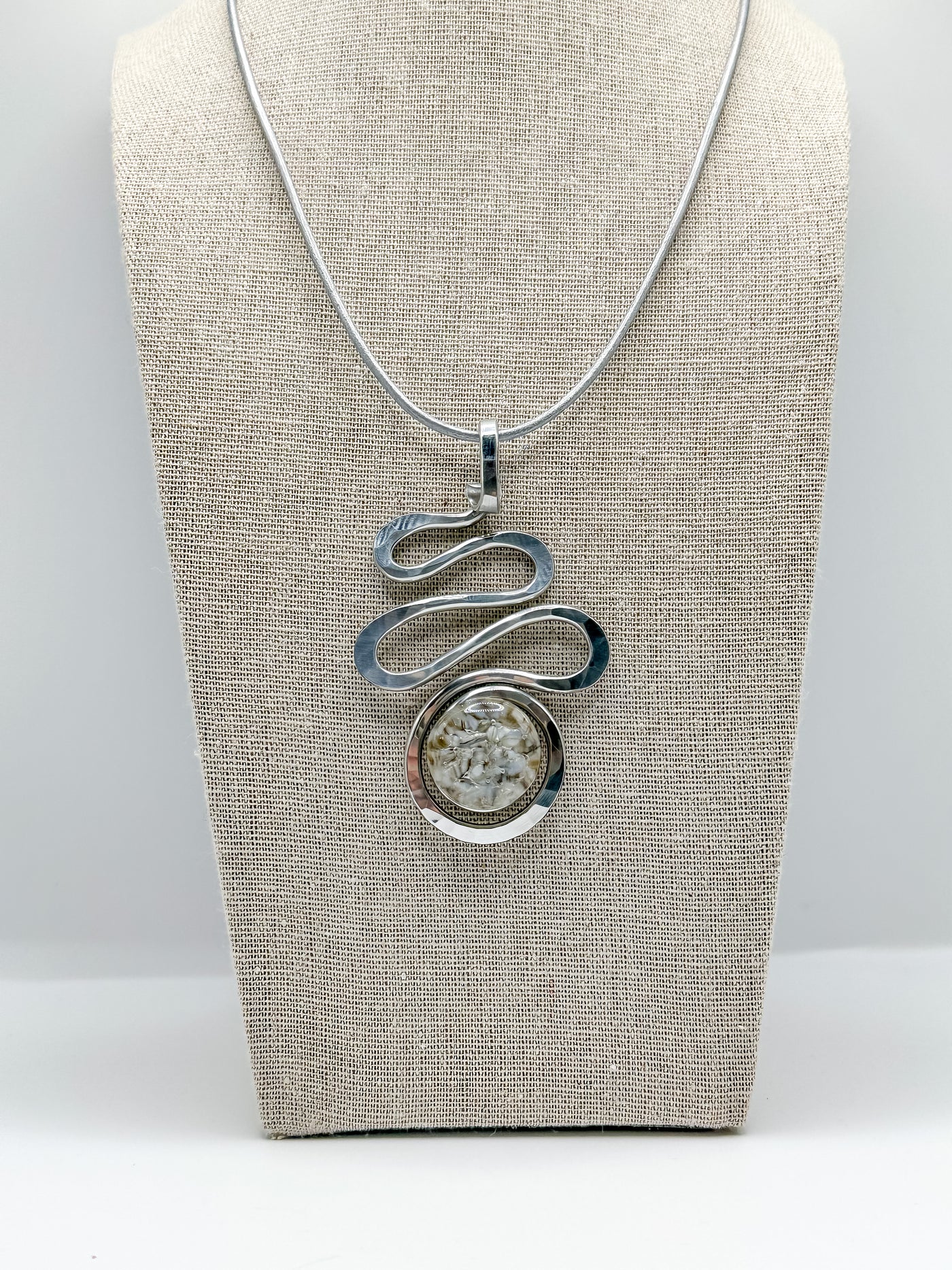 Squiggle Stone Necklace