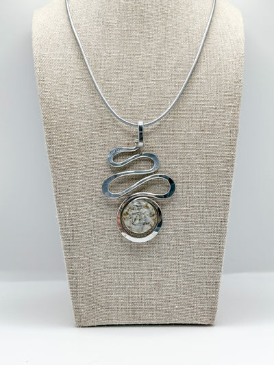 Squiggle Stone Necklace