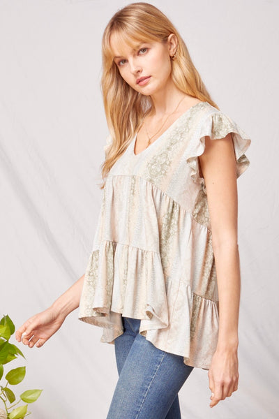 Sydney Ruffle Tiered Top