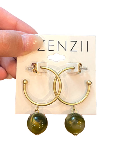 Zenzii Glass Bead Drop Fall Earrings