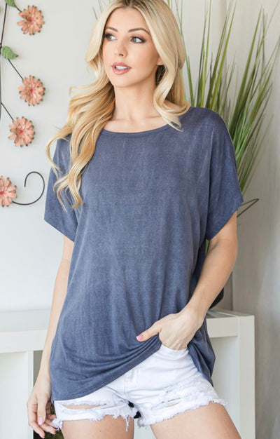 Open Back Short Sleeve Shirt