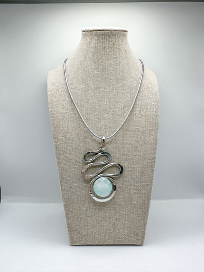 Squiggle Stone Necklace