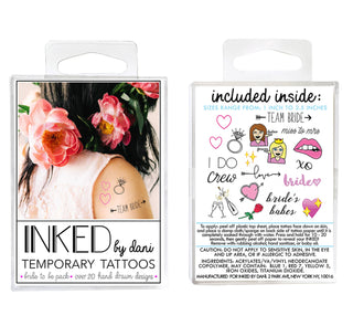 Bride to be Temporary Tattoo Pack