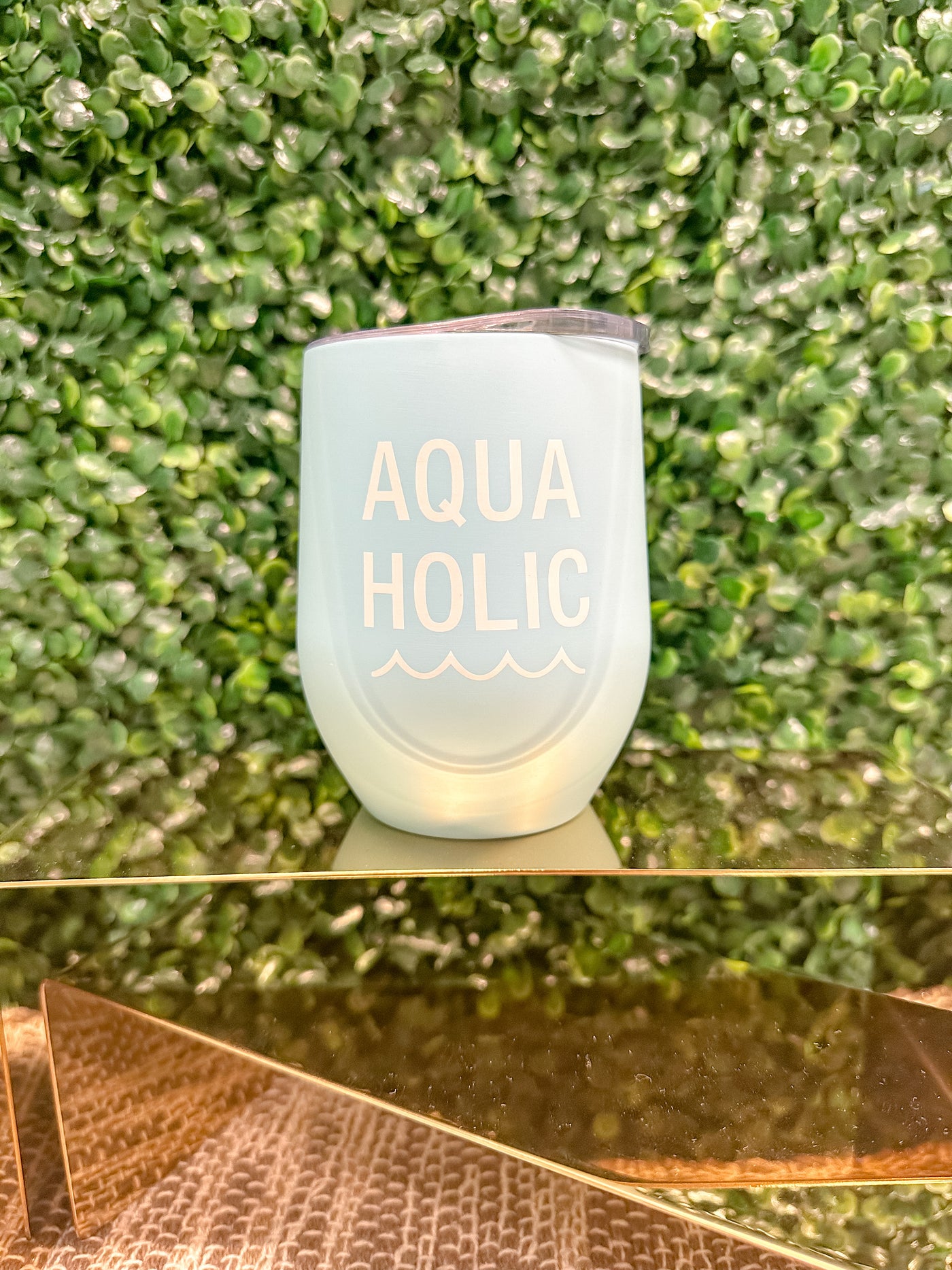 Aquaholic Insulated Wine Glass