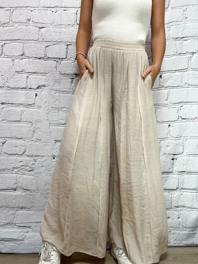 Wide Leg Pant with Raw Edge Detail