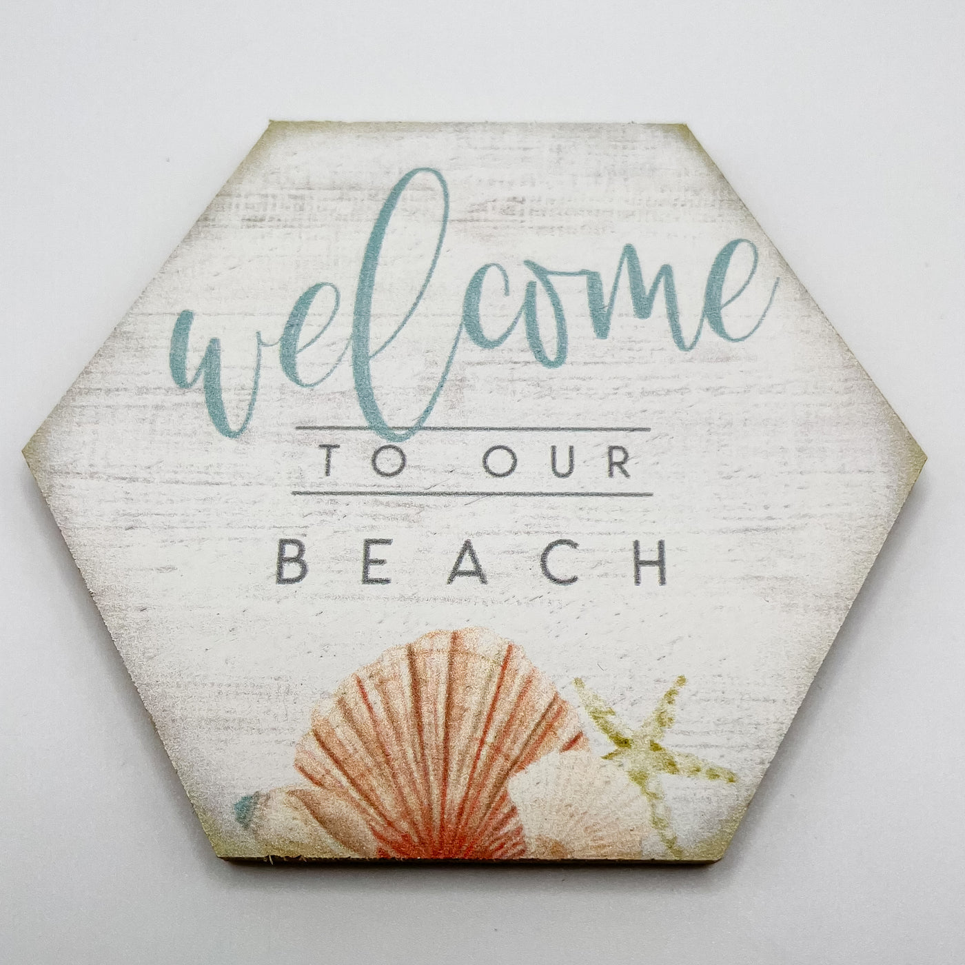 "Welcome To Our Beach" Coaster Magnet