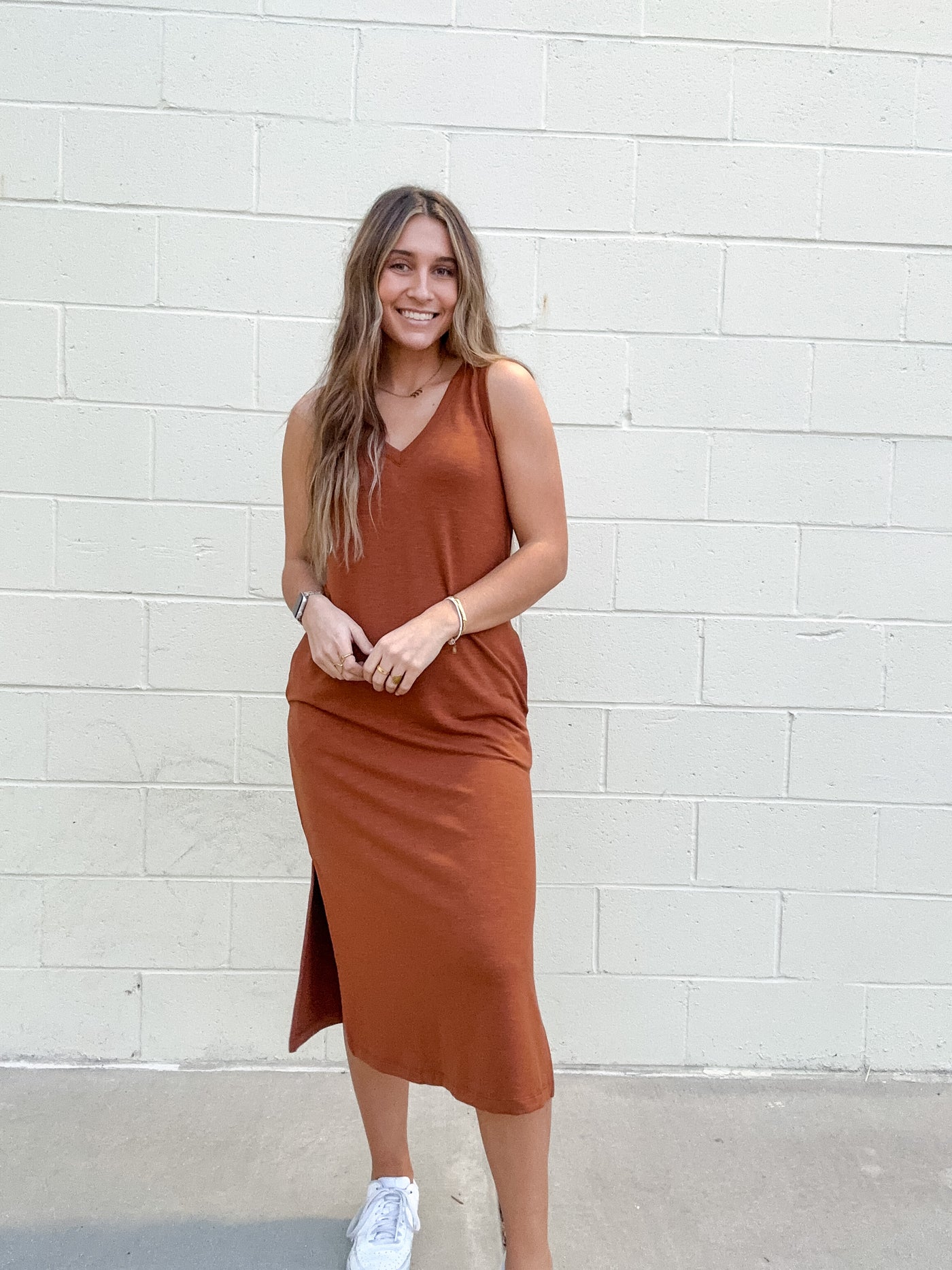 French Terry Sleeveless Dress by Wishlist