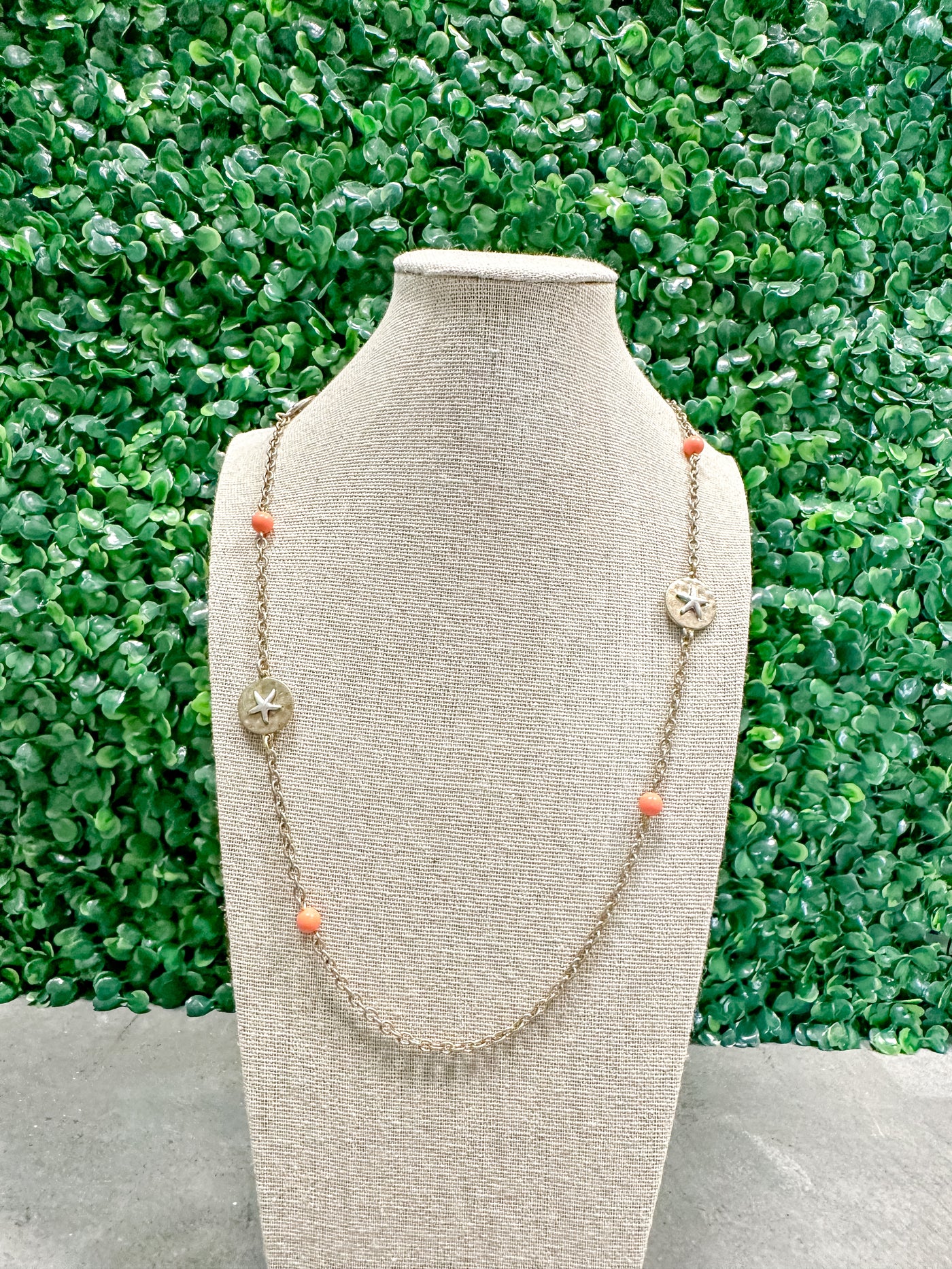 Coral Starfish Layering Necklace