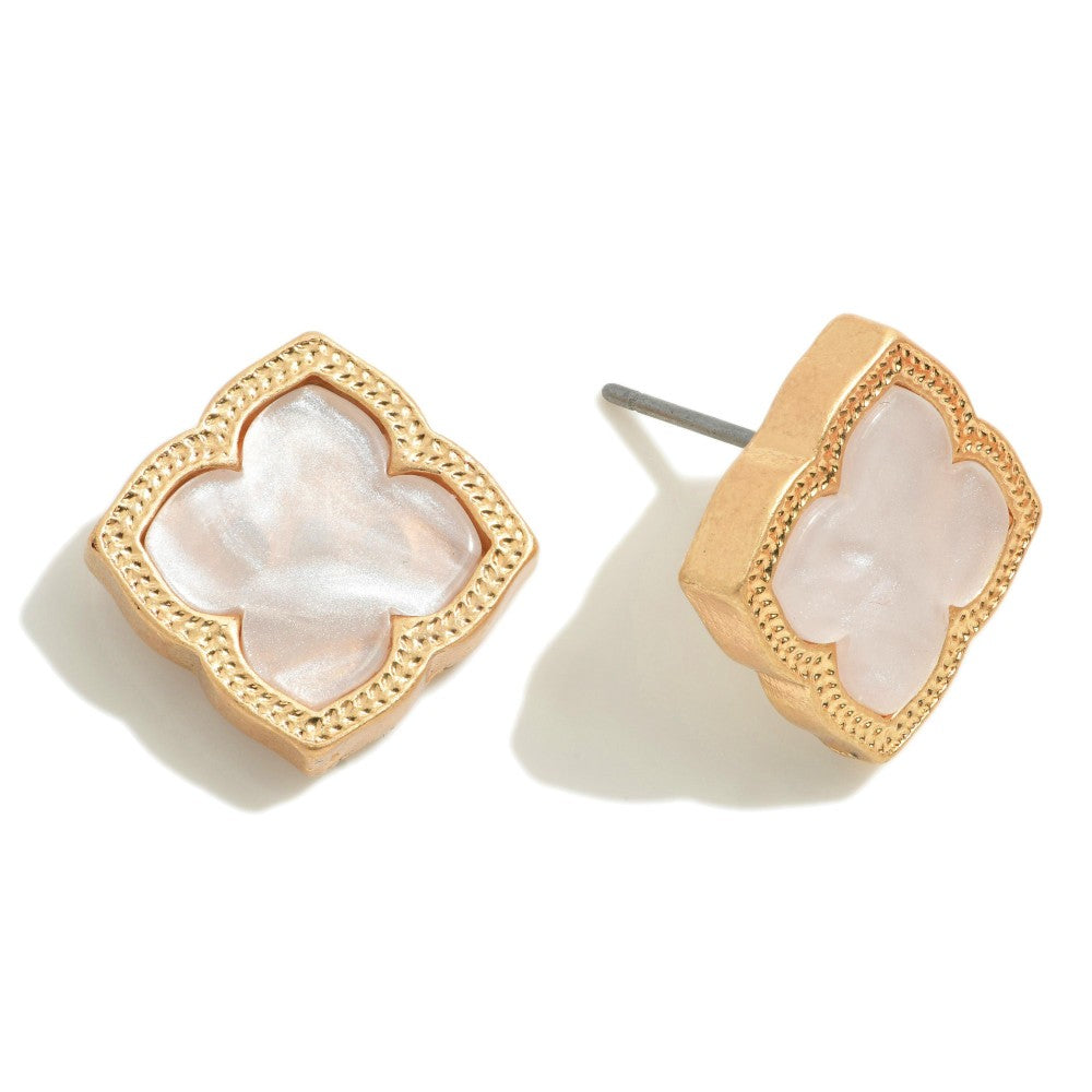 Clover Shaped Stud Earrings
