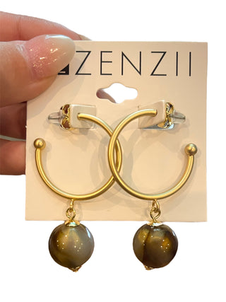 Zenzii Glass Bead Drop Fall Earrings
