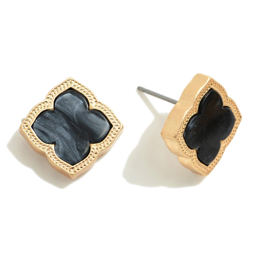 Clover Shaped Stud Earrings