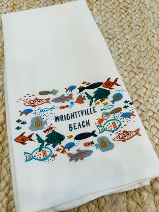 Swishy Fishy "Wrightsville Beach" Tea Towel