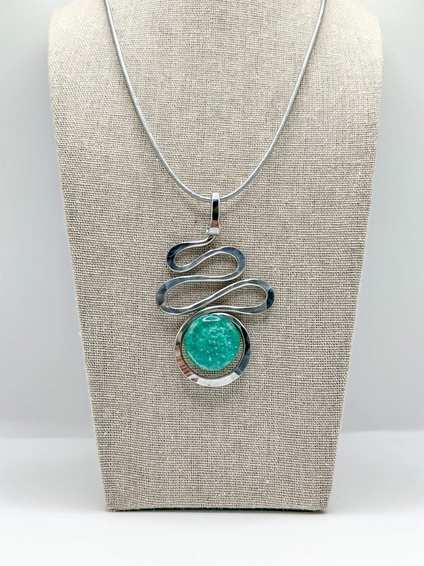 Squiggle Stone Necklace