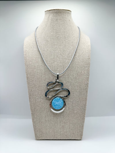 Squiggle Stone Necklace