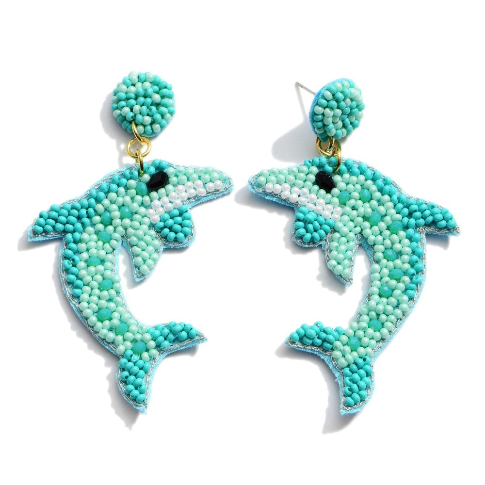 Dolphin Beaded Earrings