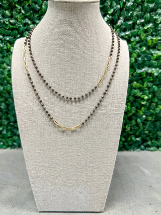 Paperclip Beaded Layering Necklace