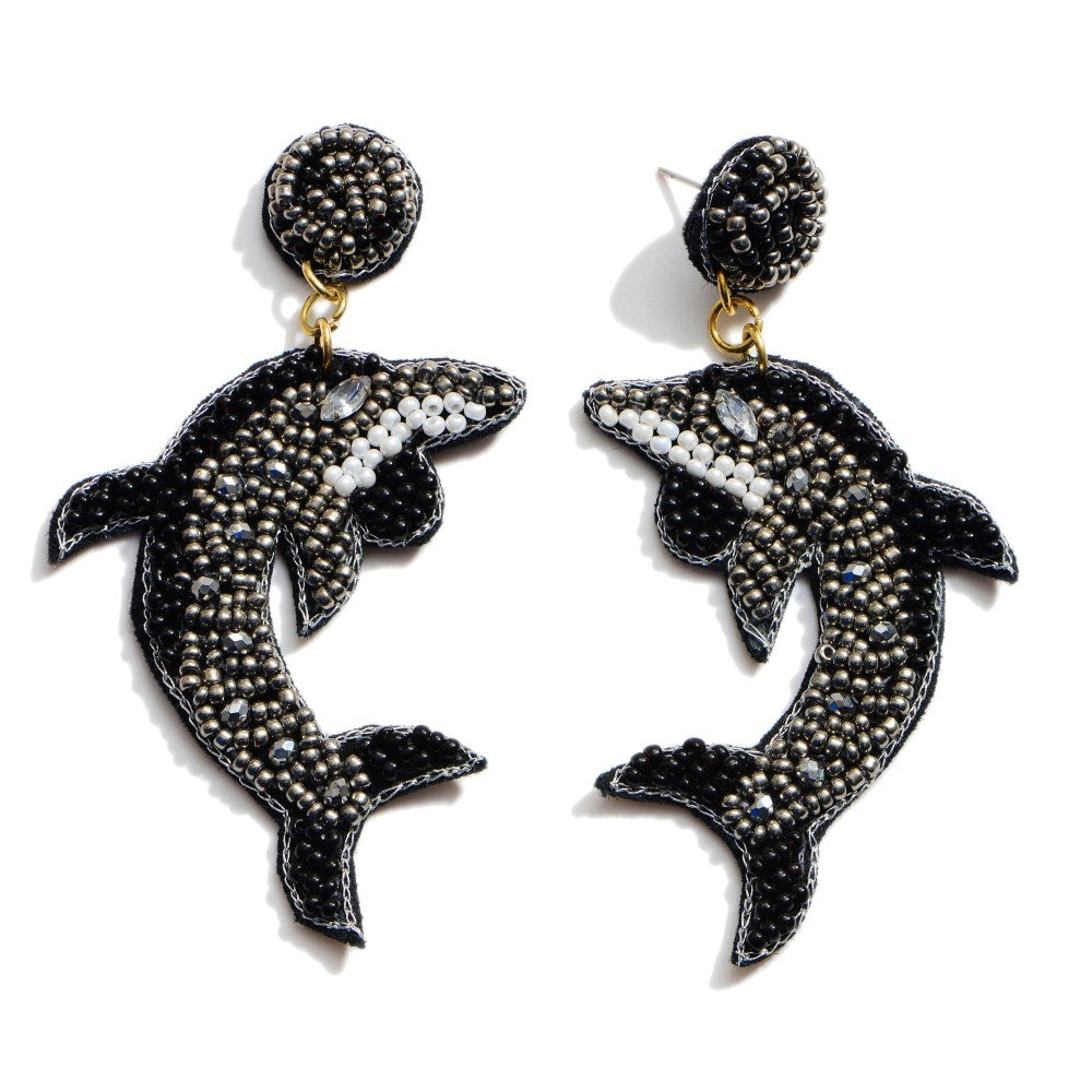 Dolphin Beaded Earrings