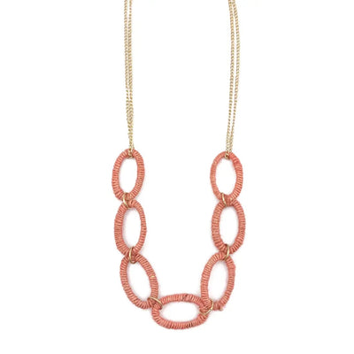 Sachi Terracotta Collection Necklace - 7 Ovals, Short