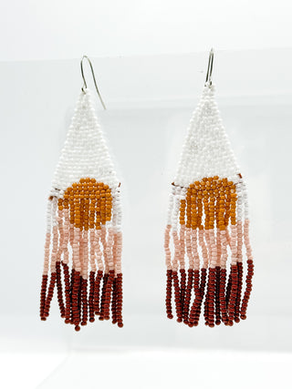 Desert Sunrise Seed Bead Earrings