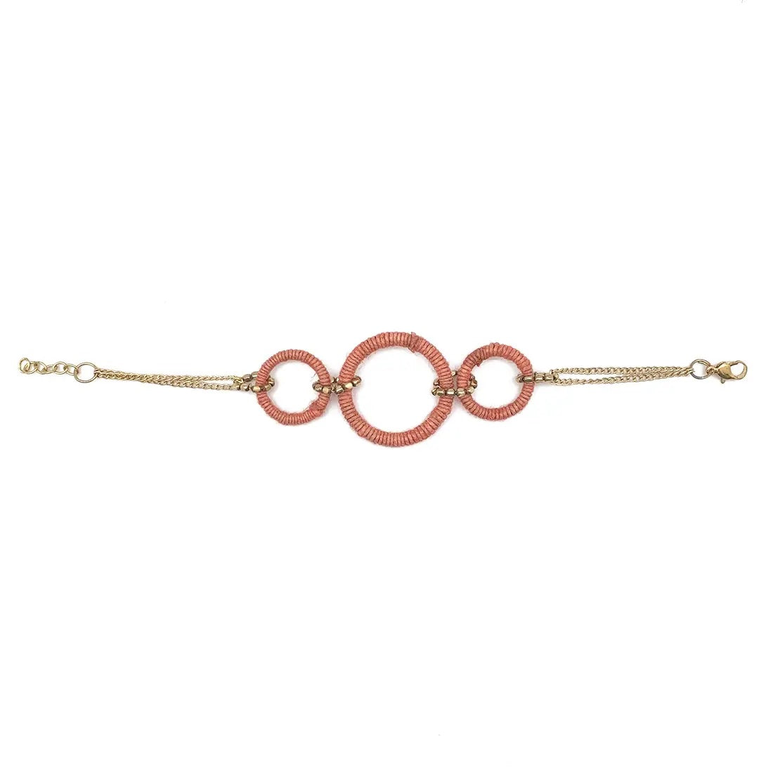 Sachi Terracotta Collection Bracelet - Three Wrapped Rings