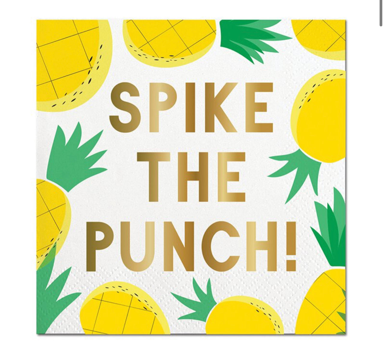 Spike the Punch Foil Beverage Napkins -