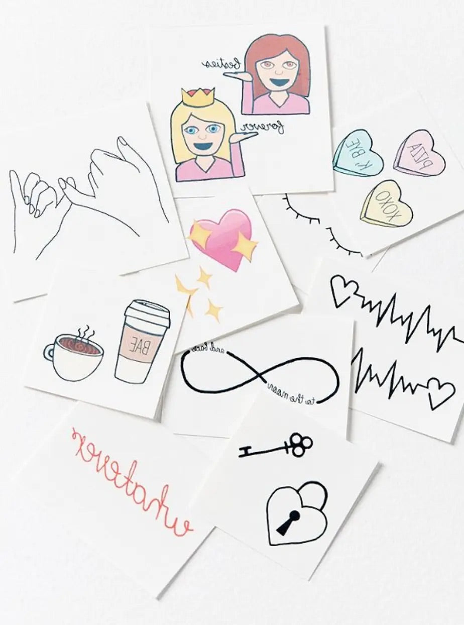 Besties Temporary Tattoo Pack