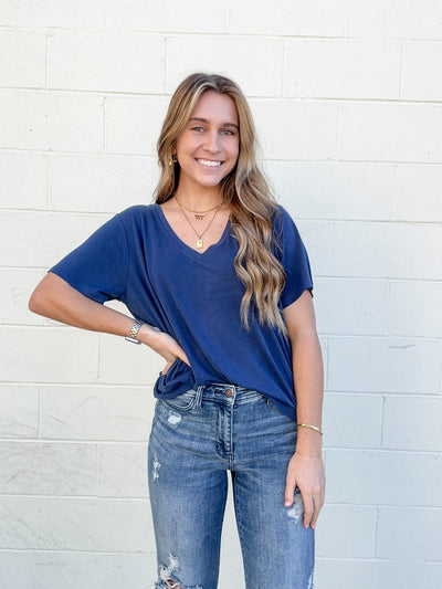 Boyfriend Fit V-Neck T-Shirt