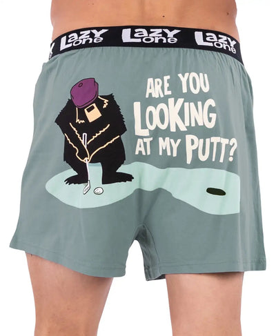 Looking at My Putt? Men's Funny Boxer