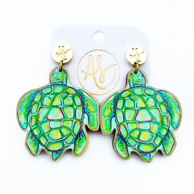 Sea Turtle Statement Earrings