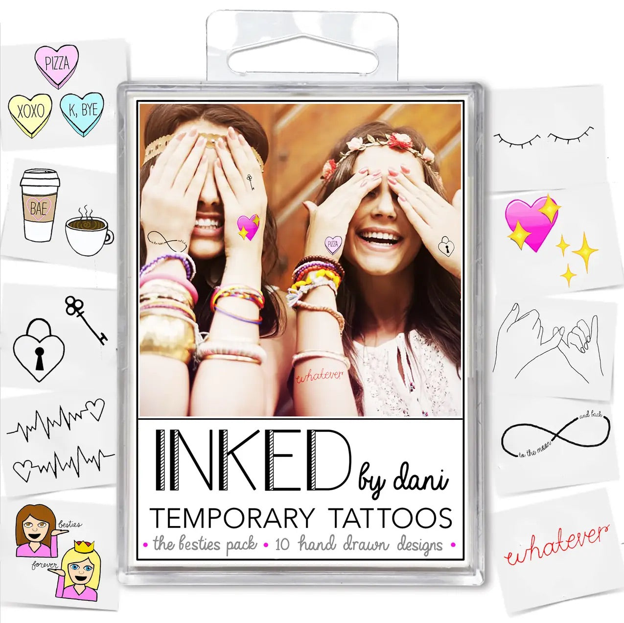 Besties Temporary Tattoo Pack