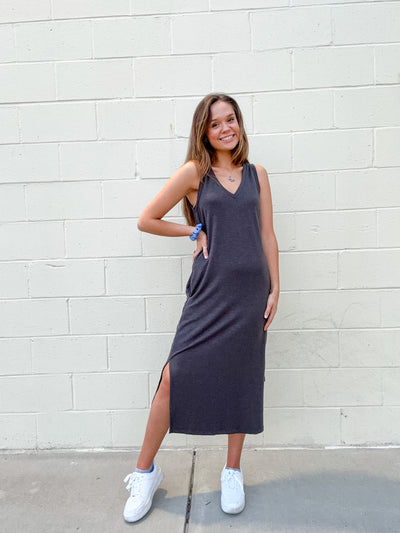 French Terry Sleeveless Dress by Wishlist