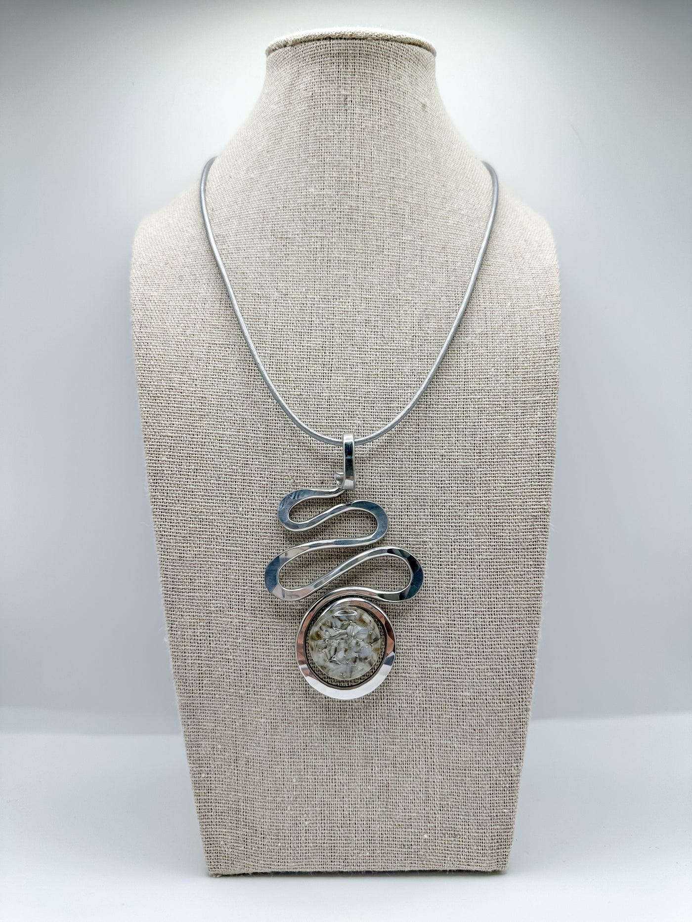 Squiggle Stone Necklace