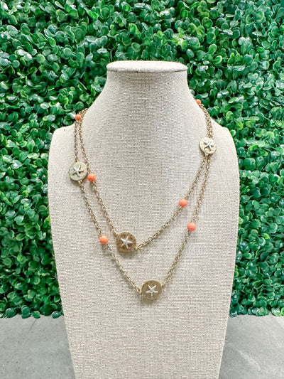 Coral Starfish Layering Necklace