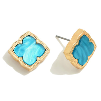 Clover Shaped Stud Earrings