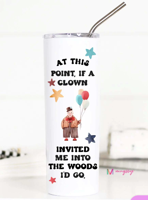Funny Clown Woods Travel Cup