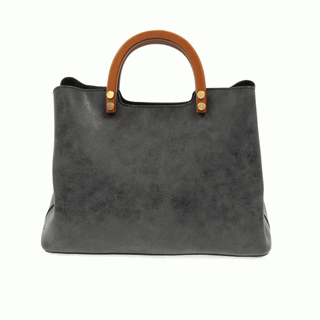 Angie Vintage Satchel with Wood Handle - Joy Susan