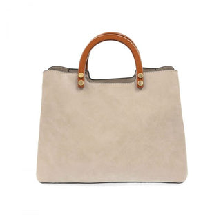 Angie Vintage Satchel with Wood Handle - Joy Susan
