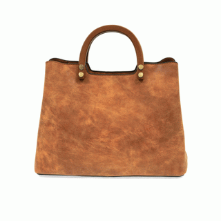 Angie Vintage Satchel with Wood Handle - Joy Susan