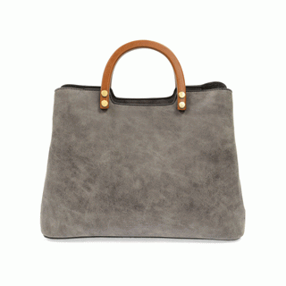Angie Vintage Satchel with Wood Handle - Joy Susan